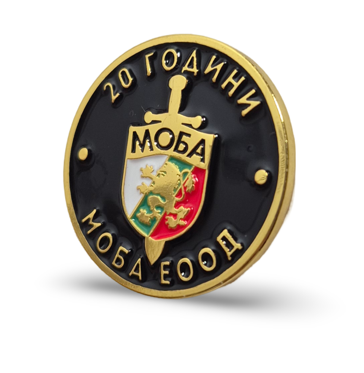 Метална рекламна значка Моба
