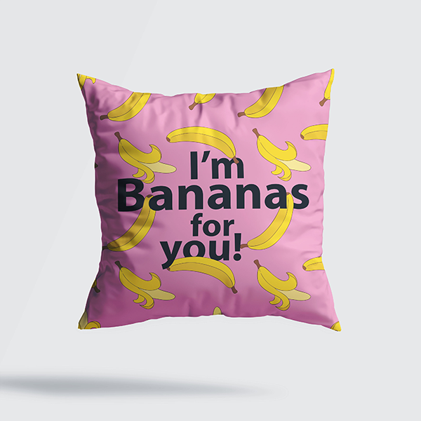 Възглавница - Bananas for You! (розово)