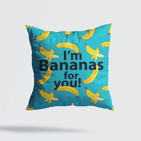 Възглавница - Bananas for You (Синьо)