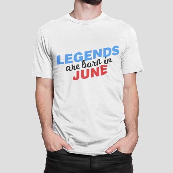 Тениска - Legends are born in June
