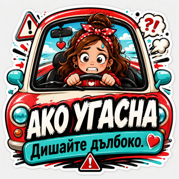 Стикер "Ако угасна, дишайте дълбоко"