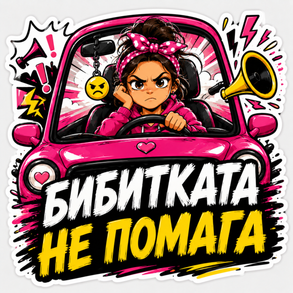 Стикер "Бибитката не помага"