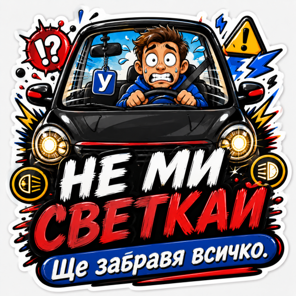 Стикер "Не ми светкай"