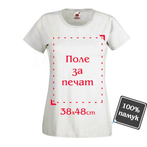 Бяла тениска със снимка 38х48см