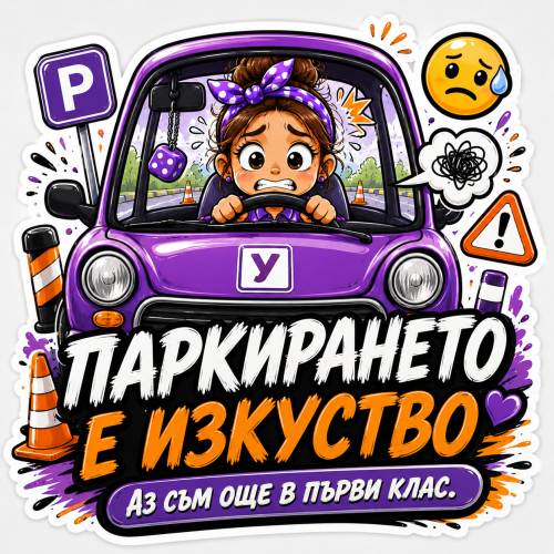 Стикер "Паркирането е изкуство"