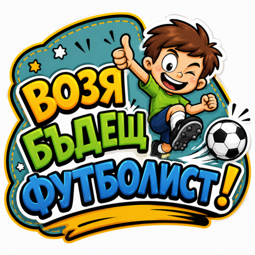 Стикер "Возя бъдещ футболист"