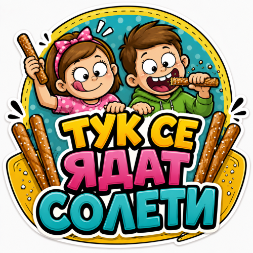 Стикер "Тук се ядат солети"